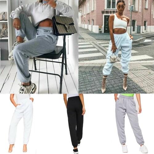 1pc Casual Personality Women Harem Pants High Waist Sweatpants Baggy Long Trousers Joggers Sport Shopping
