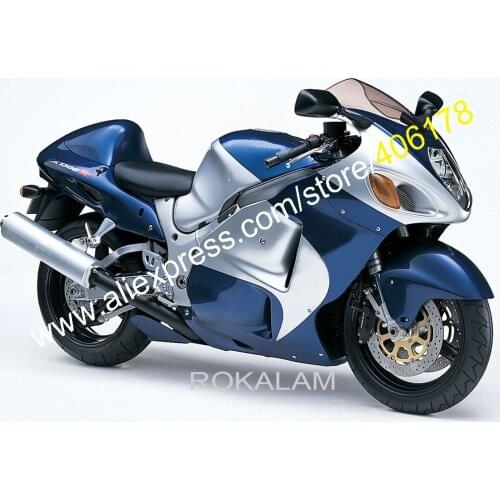 Blue Silver Fairings Kit For Suzuki GSXR 1300 GSX-R1300 99-07 GSXR1300 1999-2007 Bike Parts (Injection molding)