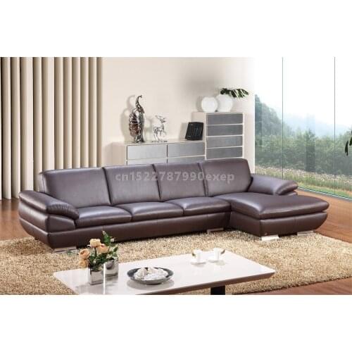 Sofas for living room modern sofa set with leather corner sofas L shape genuine leather sofa set