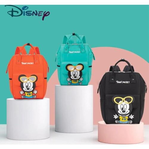 Disney Mickey Diaper Bag Original Backpack For Baby Care Nappy Bag Large Capacity Mommy Bag For Stroller New Design 2021