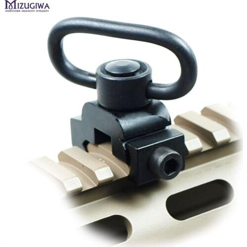 Tactical Quick Release Detach QD Sling Swivel Attachment 20mm Picatinny Rail Mount