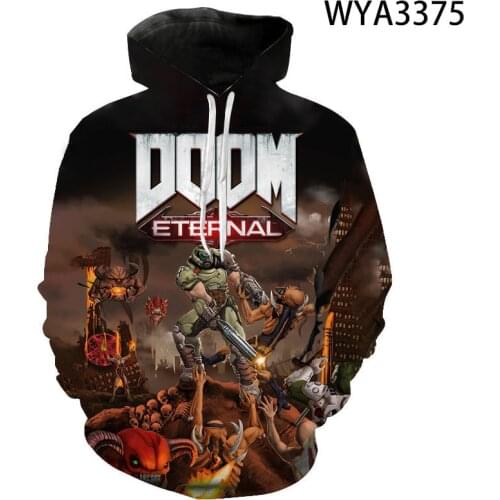 Spring And Fall Hoodies Doom Eternal Men Women Children 3D Printed Streetwear Sweatshirts Pullover Streetwear Boy Girl Kids Tops