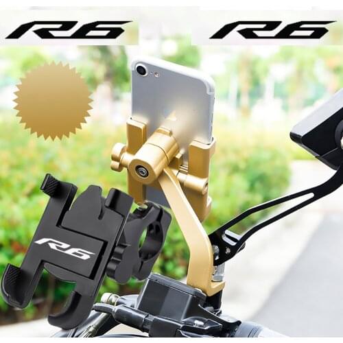 For Yamaha YZF-R6 YZFR6 YZF R6 Motorcycle Accessories Universal Aluminum Alloy Motorcycle Handlebar Phone Holder Stand Mount