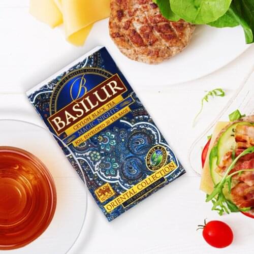 Free shipping Basil treasure Ceylon Oriental magic night fruit fragrance black tea bag 20 pieces fruit tea bag fruit tea bag