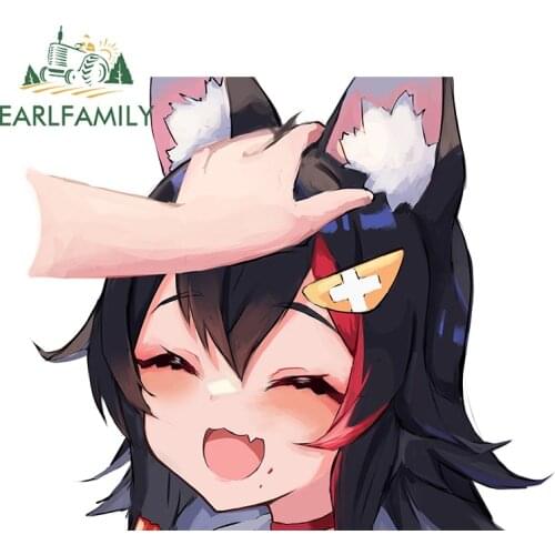 EARLFAMILY 13cm x 10.2cm For Ookami Mio Peeker Funny Car Stickers Car Styling Decal RV Waterproof Vinyl Material Graffiti Decor