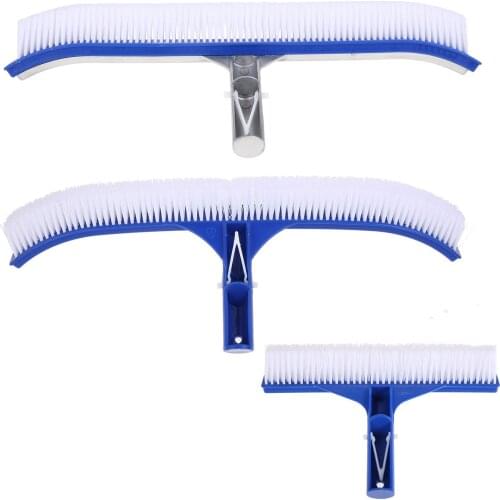 1pc Swimming Pool Brush 10/18inch Plastic Alloy Head Cleaning Bottom&Wall Outdoor/Indoor Sauna Pool Spa Pond Cleaner Vacuum Dirt