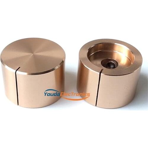 2PCs 22X15mm Gold color Aluminium volume potentiometer Knob for Guitar Amplifier 6.0mm