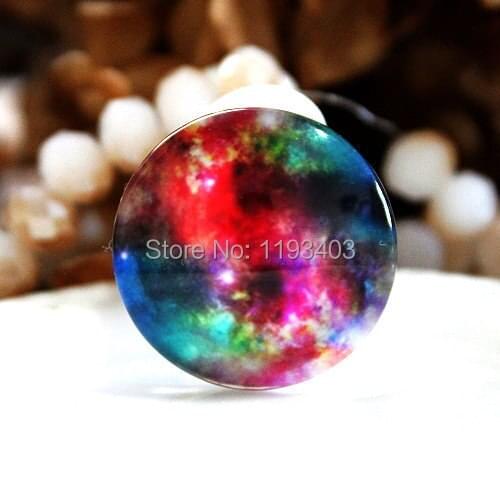 20pcs 20mm 25mm 30mm Round Glass Beads Cabochon DIY For Tray Pendant setting finding--(Star bright )(HPGC-4223)