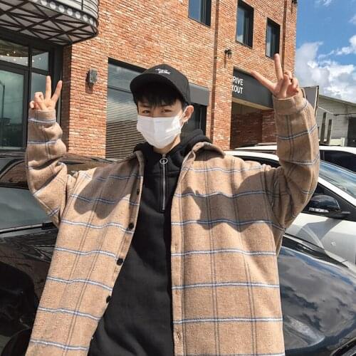 2019 New Exquisite Korean Style Coat Coat Loose Wild Tide Brand Casual Large Size Mens Jacket Beige / Purple M-2XL