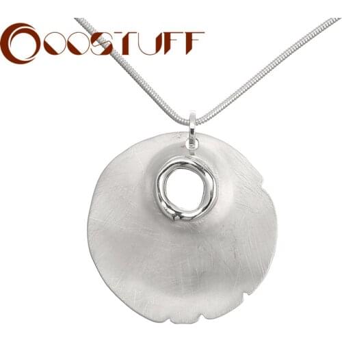 2021 Fashion Silver Color Simple Statement Long Chain Necklace Geometry Suspension Pendant Costume Jewelry for Women Accessories