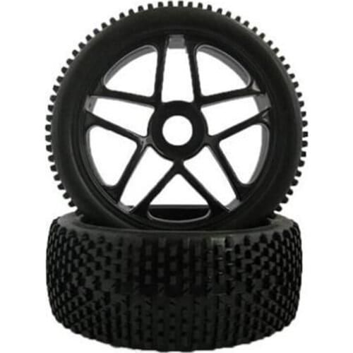 4PCS 1:8 Off Road Buggy Rubber Black Wheels 112mmx43mm Aufnahme 17mm