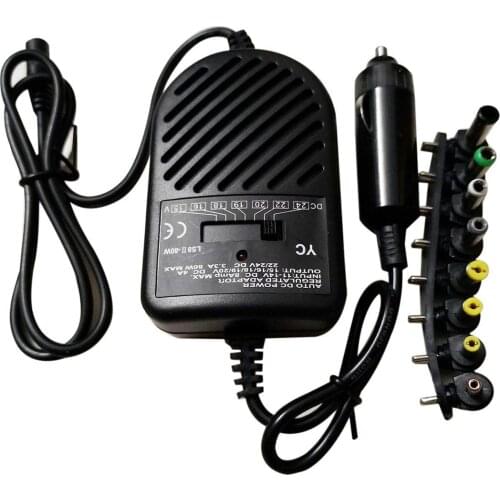 SOONHUA Universal 80W DC Auto Car Power Charger Adapter Detachable Plug With Intelligent Protection for Laptop Notebook Computer