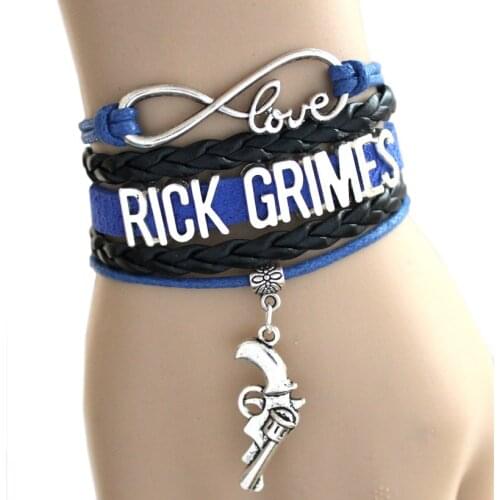 HOT SALE Infinity Bracelet Love Rick grimes Revolver DARYL DIXONCrossbow Bracelet Walking Dead Bracelet High Quality Custom