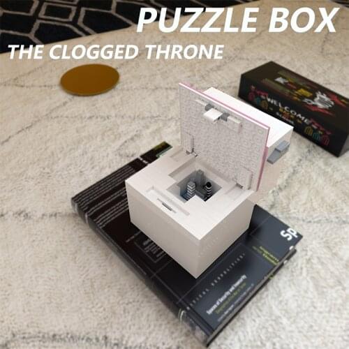 Buildmoc Puzzle Box Toilet The Clogged Throne 1700PCS MOC Model Building Blocks Toys for Children Learning Toy Kids Gifts
