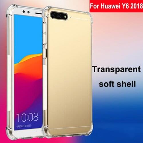 Coque For Huawei Y6 2018 Case Capa Soft Transparent TPU Airbag drop Cover Phone Cases For Huawei Y 6 HuaweiY6 back Phone shell