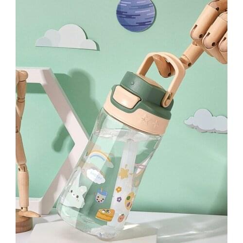 Kid Lovely Plastic Sport Water Bottle Large Capacity Outdoor Children Water Cup Men Women Kids Student School Portable Bottle