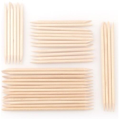 50pcs Double End Nail Art Wood Stick Cuticle Pusher Remover Pedicure tool Manicure Pedicure Care