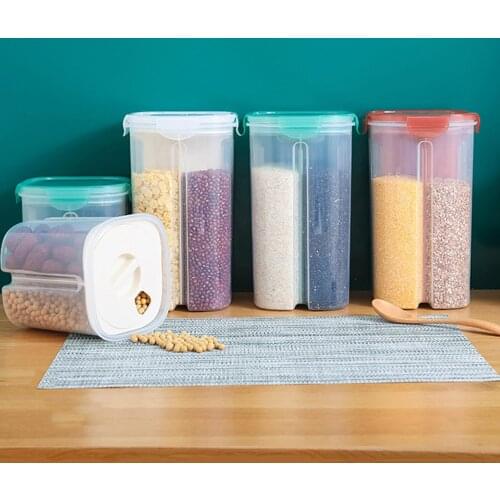 Sealed Can Non-toxic Large Capacity 4 Buckles Transparent Food Keep Fresh Storage Box for Refrigerator