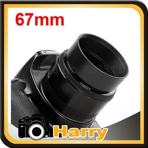 Camera 67mm Standard Metal Lens Hood for canon for nikon 67mm lens filter DSLR Camera