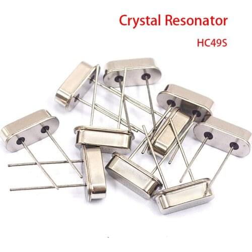 10PCS 4Mhz 6Mhz 8Mhz 12Mhz 16Mhz 20Mhz 24Mhz 32.768K 32.768K Quartz Crystal Resonator Passive Oscillator HC49S 8.000MHZ