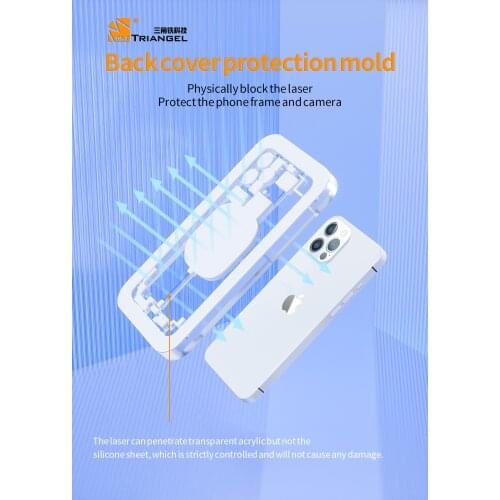 M-Triangel Physical Drawing Protection Mold for TBK Laser Machine Separting Back Glass Camera Lens for iPhone 8 -12 Pro Max