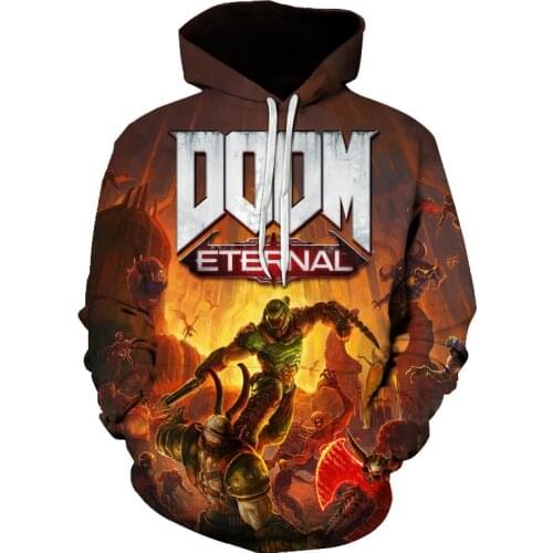 Fashion anime hoodie Harajuku style fashion printing men and women fortress pajamas casual daily original essential hoodie