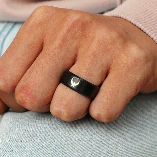 MOREDEAR 8mm Titanium Ring For Men And Women The Eagle With Wings Ring