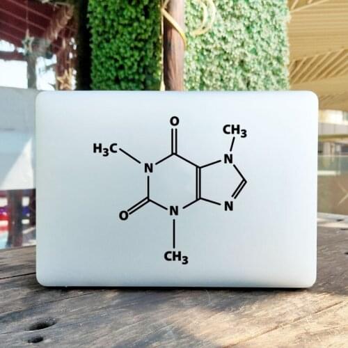 Caffeine Molecular Formula Laptop Sticker for MacBook Pro 16" Air Retina 11 13 15 Inch Mac Book Skin 14" HP Notebook Cover Decal