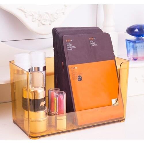 Wall Mounted Static Stick Makeup Cosmetic Display Storage Box Holder Office Desktop Tidy Case Mask Storage Boxes DQ9141-2