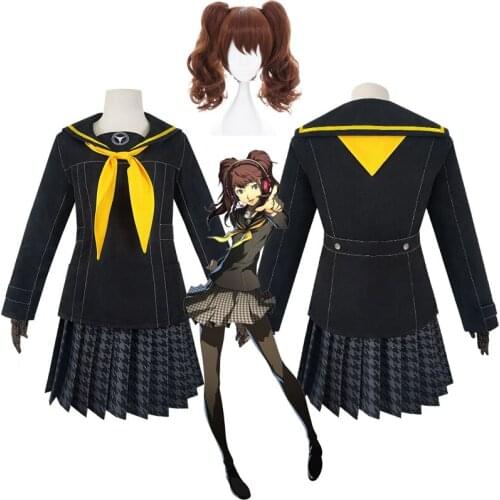 Game Kujikawa Rise Cosplay Wig Persona 4 Golden JK Uniforms Womens Sailor Suit Halloween Jyoshi Koukousei Costume Wig