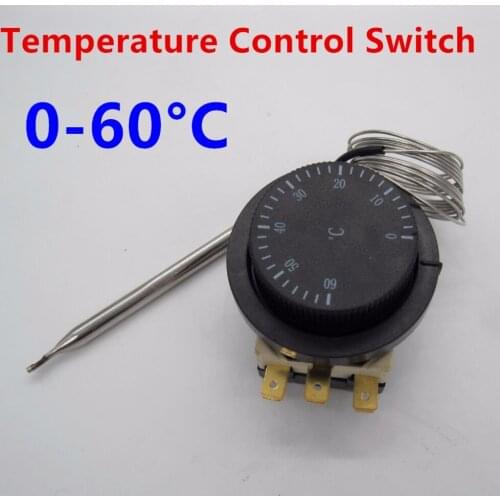 250V/380V 16A 0-60C Temperature Control Switch Capillary Thermostat temperature controlled switch controller sensor
