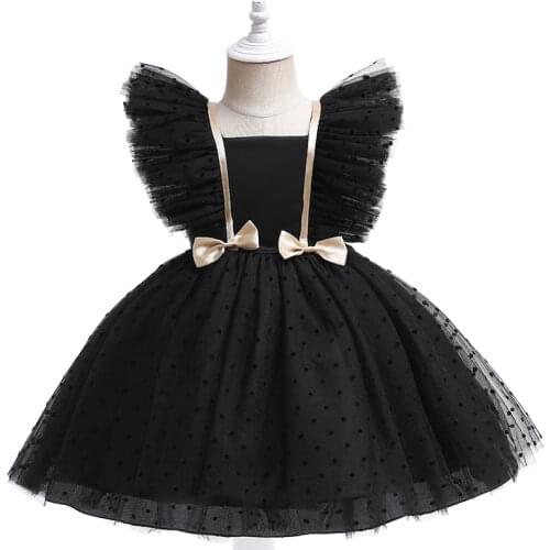 Baby girl dress birthday party baby girl princess dress bow mesh sweet flower girl dress baptism dress girl wedding party dress