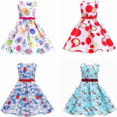 Baby Girls Flower Dress 2020 Girl Floral Summer Vestido Clothes Kids Princess Party Dresses For Festival
