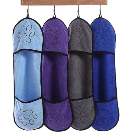 Pet Dog Towel Super Absorbent Dog Bathrobe Bath Towels Quick-Drying Cat Puppy Small Large Dogs Bath Towel ThickTowel Pet Towel