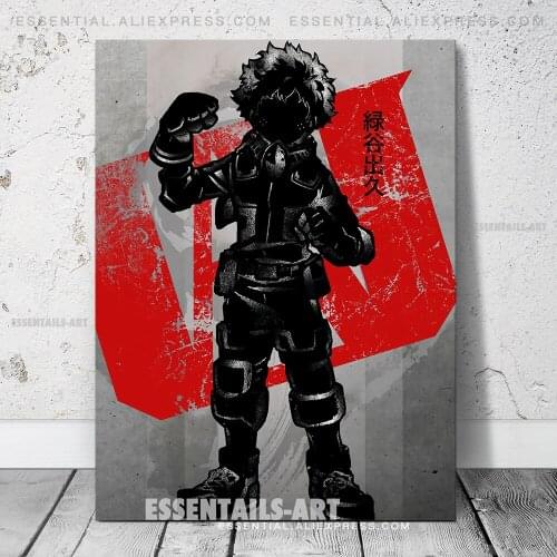 Izuku Midoriya Deku BNHA Anime Poster Canvas Wall Art Painting Decor Pictures Bedroom Study Living Room Home Decoration Prints