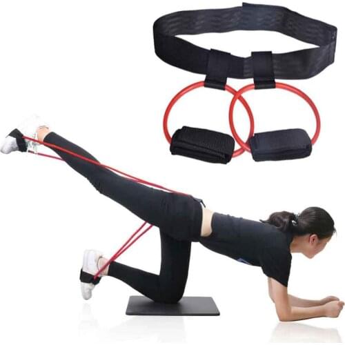 Fitness Booty Belt Band Adjustable Waist Belt Pedal Resistance Bands for Glute and Body Shape Muscle Workout