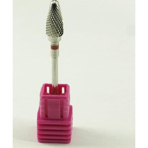 Pro.! 1 pcs Silver Fine shape carbide nail drill bit electric nail file drill bit Great carbide drill 3/32'' bit,Factory price