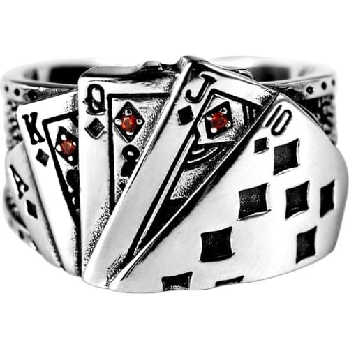 Luxury Brand Creative Boho Poker Rings For Women Adjustable Size Ring Fashion Charm Jewelry Wholesale