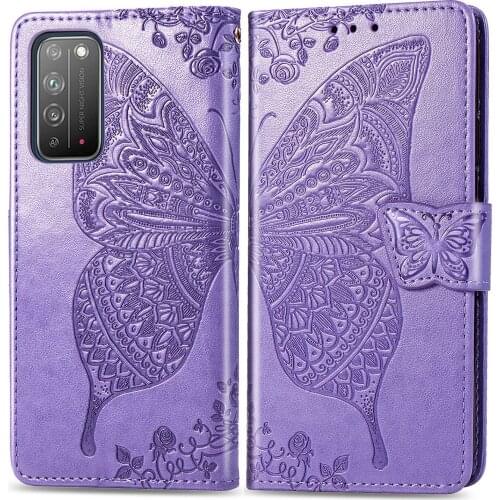 Luxury Butterfly Case For Honor X10 Enjoy 10S Nova lite 3 Plus Cover PU Leather Wallet Phone Case For Huawei Y8p Y6p Funda Coque