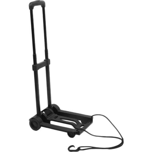 Folding Luggage Shopping Cart 40Kg Aluminum Alloy Car Folding Luggage Cart Portable Travel Trailer Household Luggage Cart