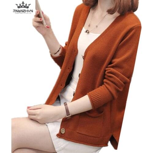 TNLNZHYN Women clothing cardigan sweater coat autumn new Fashion loose Big yards long-sleeved female high-end sweater coat QW16