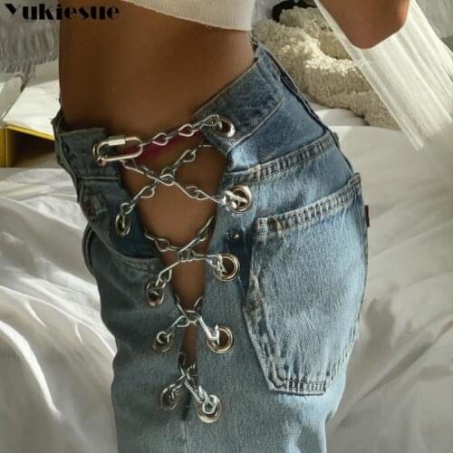 Streetwear Blue wide leg womens Jeans For Girls Female Fashion 2021 Vintage Denim Pants Women High Waist woman Trouser Capris