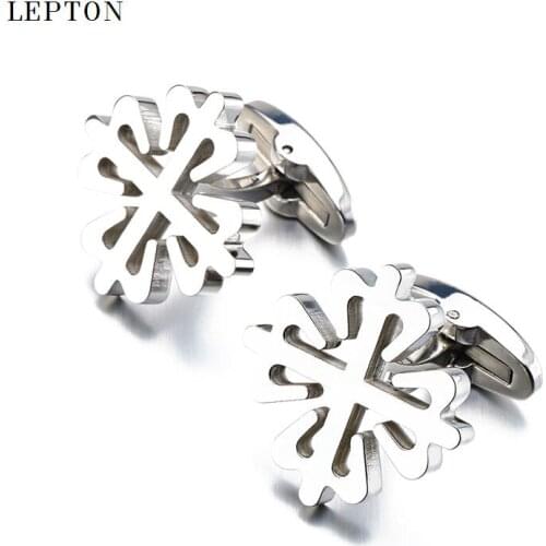 New Stainless Steel Groom Cufflinks Lepton Brand High quality Business Cuff links Mens Wedding Party Best Gift Gemelos Cufflink