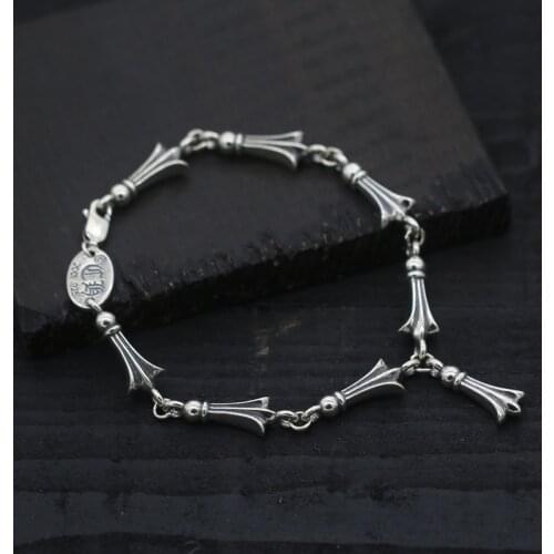 Starfield S925 Sterling Silver Thai Silver Dovetail Punk Male Female Bracelets