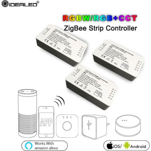 Zigbee hub led Controller RGBw/RGBCCT/WWCW zigbee controller LED DC12-24V Strip light Controller For Echo Plus Alexa Lightify