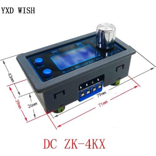 ZK-4KX DC-DC Buck Boost Converter CC CV 0.5-30V 4A 5V 12V 24V Power Module Adjustable Regulated laboratory power supply zk - 4kx