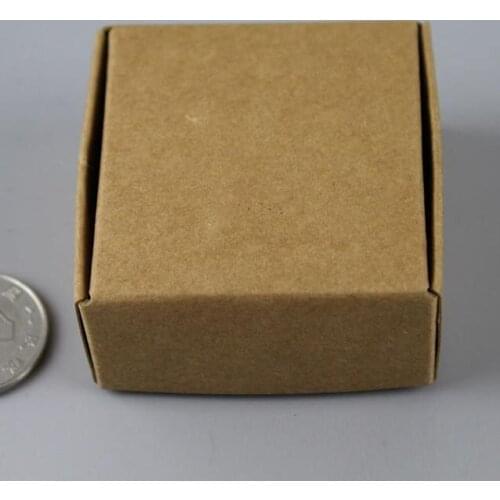 100Pcs/Lot-5*5*2cm Kraft Paper Event Gift Package Boxes Snack Favor Cupcake Bakery Cookie Aircraft Cardboard Boxes