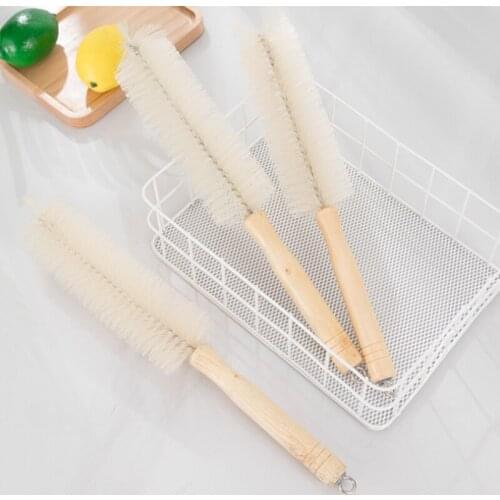 100pcs 34x5.5cm Natural Wood Bristles Brush cup cleaning Brushes kitchen brush