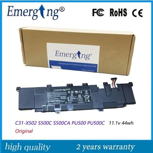 11.1V 44WH New Genuine Original Laptop Battery for ASUS C31-X502 S500C S500CA PU500 PU500C PU500CA