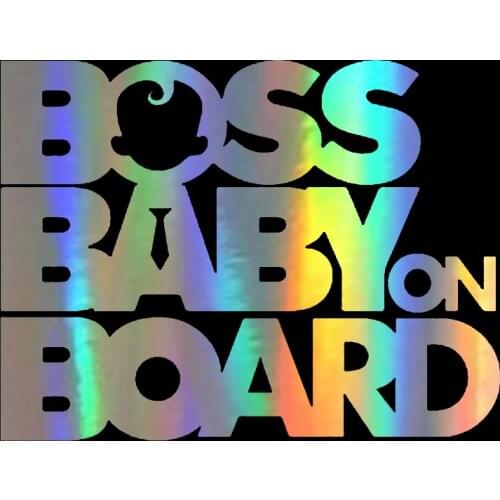 17.8CM*13.5CM Car Sticker Boss Baby On Board Creative Vinyl Stickers and Decals Funny 3D Sticker On Car Styling Reflective Decal
